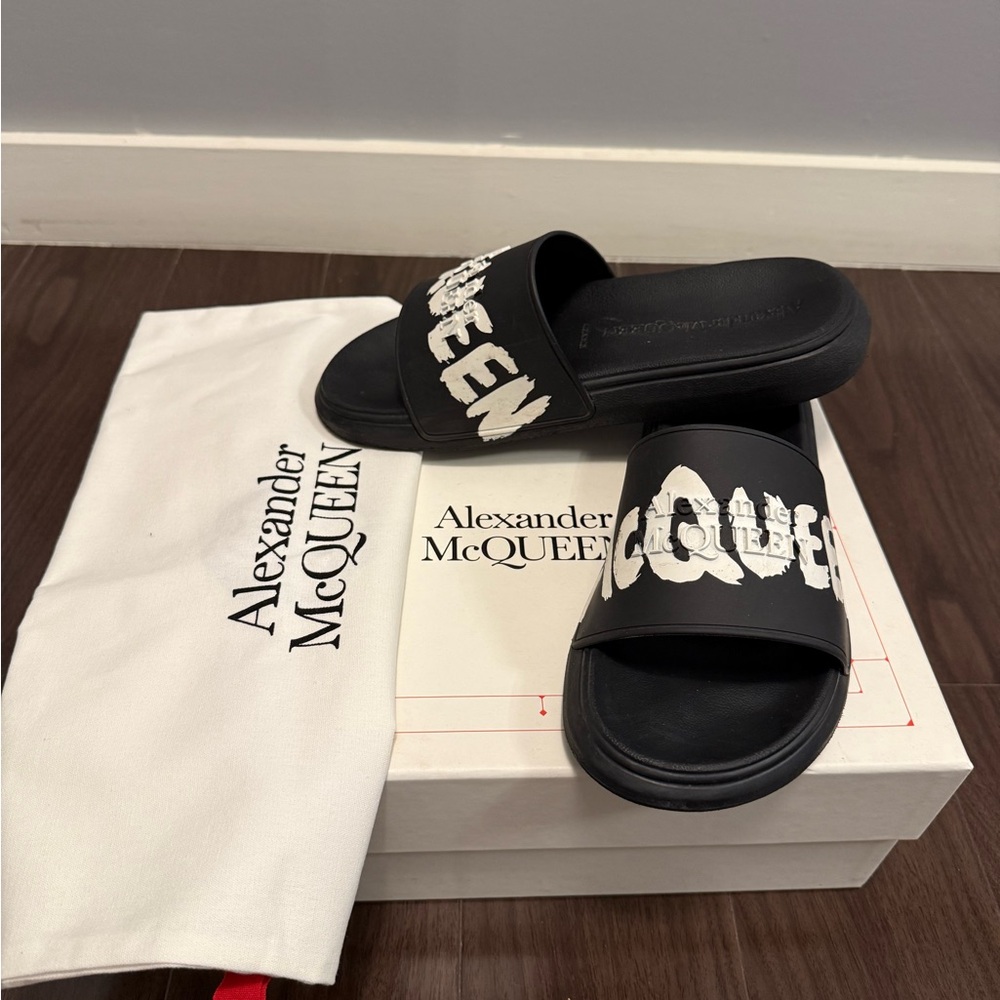 Alexander McQueen Black and White Logo Slides
